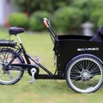 black electric cargo bike