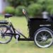 black electric cargo bike