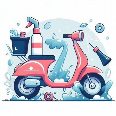 electric scooter exterior cleaning
