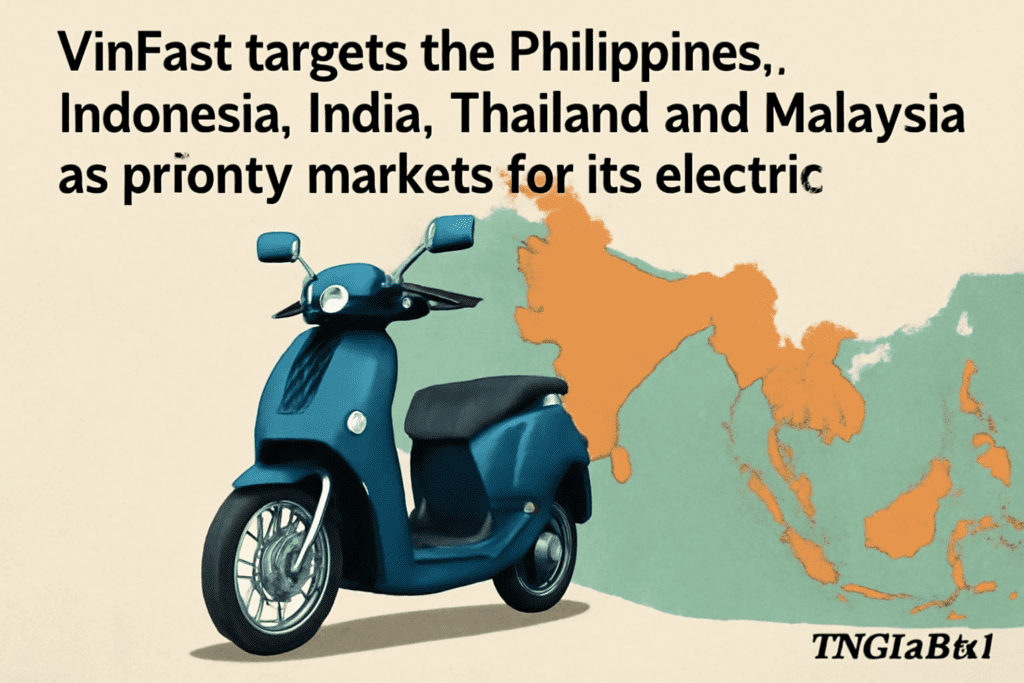 VinFast targets the Philippines, Indonesia, India, Thailand and Malaysia as priority markets for its electric scooters